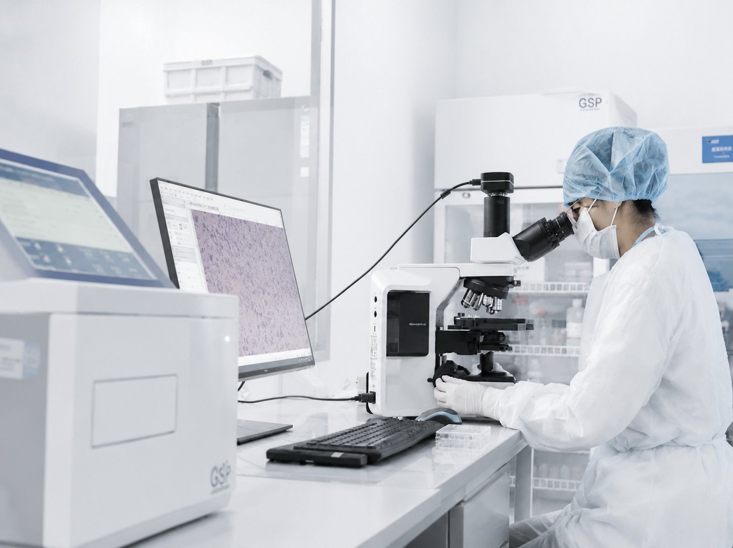 生物实验室显微观察
